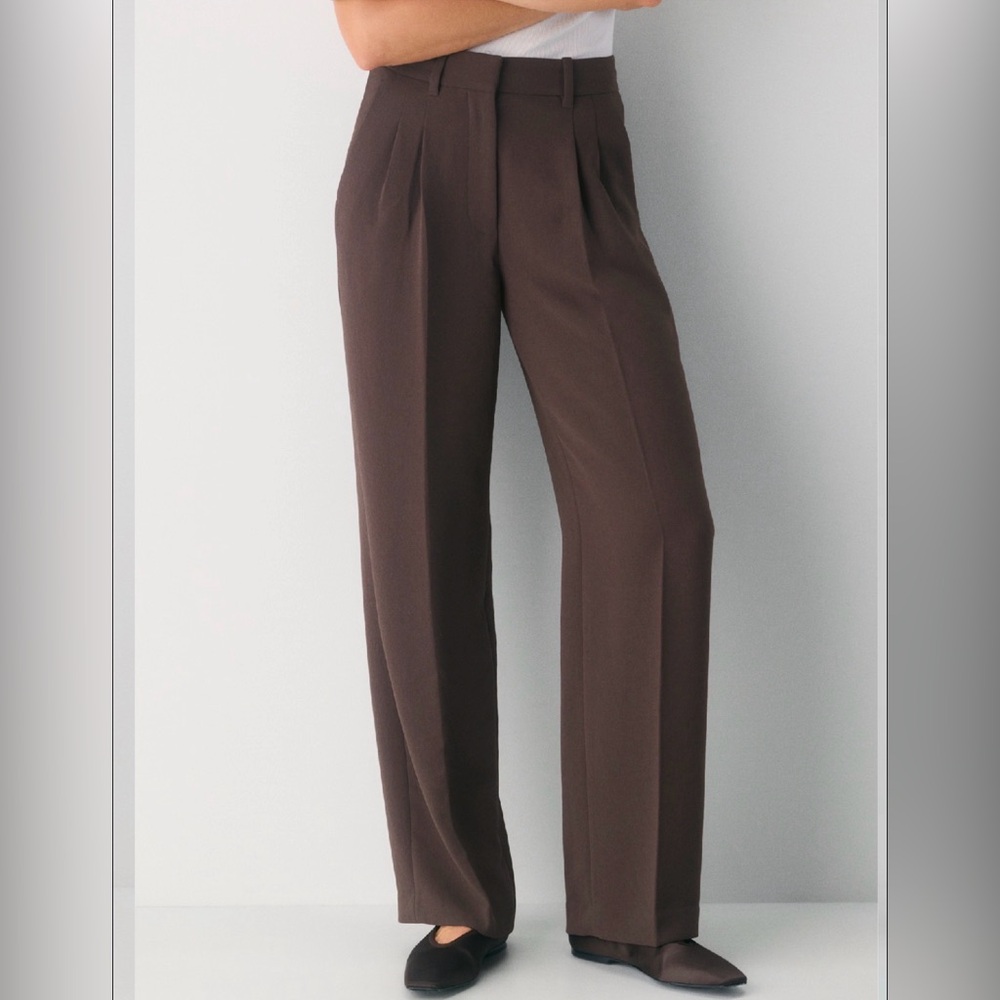 Aritzia Wilfred Effortless Pant 10T Rich Mocha Brown